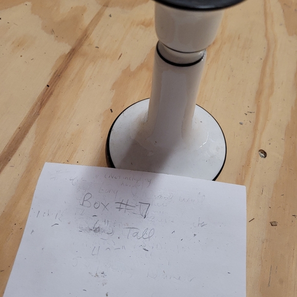 TRESSEMANES & VOGT Black Limoges Candlestick - Picture 4 of 6